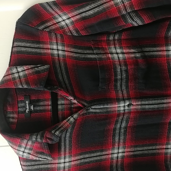 Madewell Red & Black Plaid Flannel - Picture 6 of 17